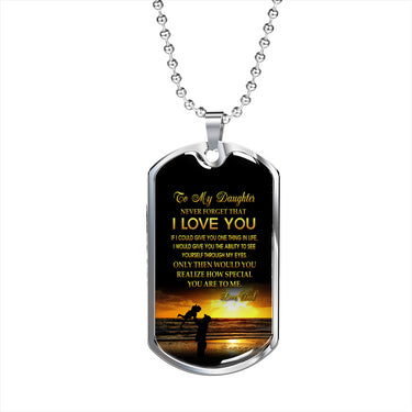 Inspirational Daughter Quotes Necklace to My Daughter - Birthday Gifts for Teen Girl, Back to School Gifts fixxx